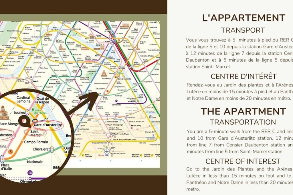 New 1 Bedroom - Jardin Des Plantes-gobelins- 5eme Appartement Parijs
